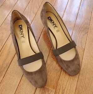 DKNY suede heels